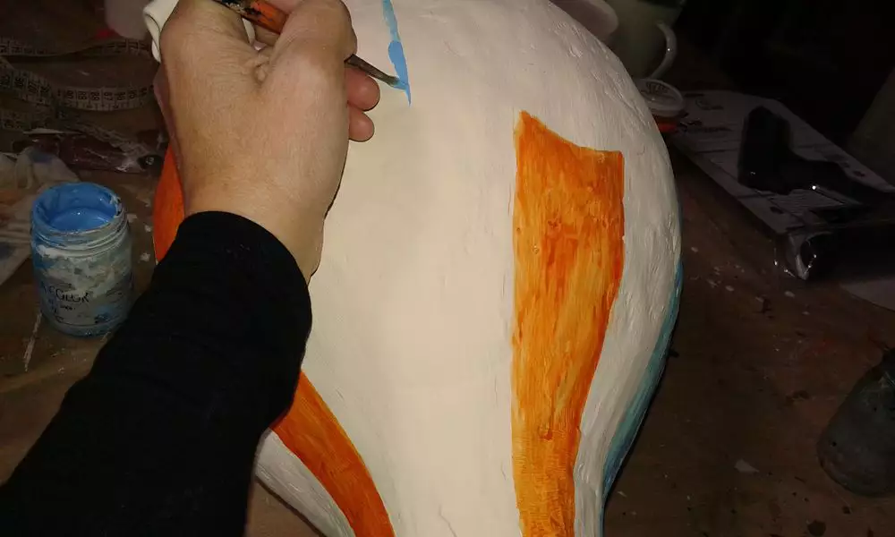 Oggetti dipinti a mano - Artigianato artistico a treviso - Mongolfiere di cartapesta fatte mano - Mangiafuoco